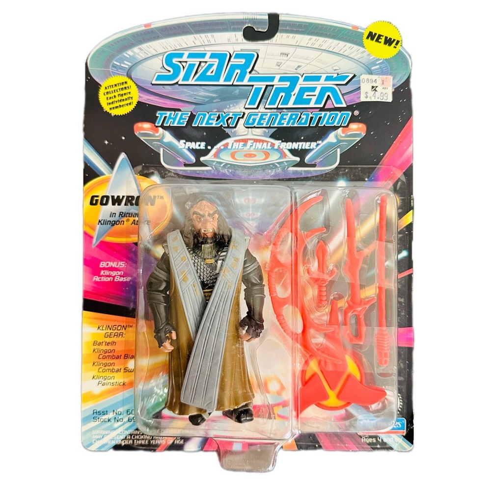 Star Trek The Next Generation GOWRON Ritual Klingon Attire 1994 Playmates NEW!